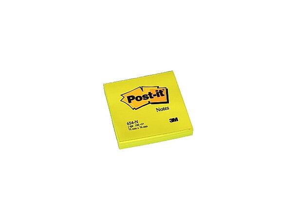 Post-It notatblokk 76x76 neongul 